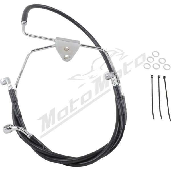 DRAG SPECIALTIES Stainless Steel Brake Line Kit Harley Davidson FLHT / FLHTC / FLHTCI / FLHTCSE2 1340-1800cc 96-07