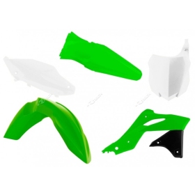 RACETECH Plastikų komplektas Kawasaki KX 250cc 13-16 Žalia/ Balta