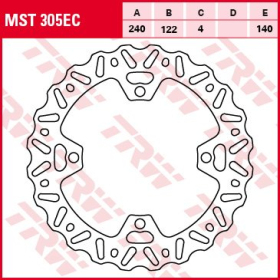 TRW ZF Galinis Stabdžių diskas 240mm Suzuki RM-Z / RMX 250-450cc 05-25