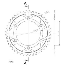 Supersprox Steel Rear sprocket 44T Husaberg FC 350/400cc Cross 00-01