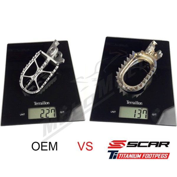 SCAR Anti-Mud Footpegs Titanium Beta / Husqvarna / KTM / Sherco / TMRacing 98-23