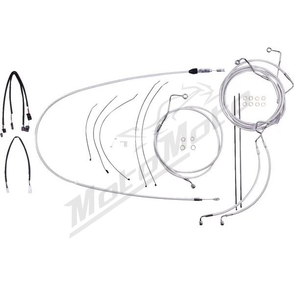 MAGNUM SHIELDING Sterling Chromite Cables / Lines Kit 30.5/35.5cm Harely Davidson FLHR 1750 21-22