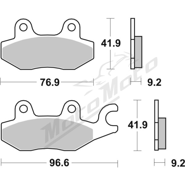 SBS MS Scooter Maxi 119MS Sintered Brake Pads Aeon / Daelim / Keeway / Kymco / SYM 50-400cc 99-18