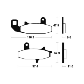 TECNIUM Street Performance Sintered Metal Brake pads MF126 Suzuki DR 650/800cc 89-94