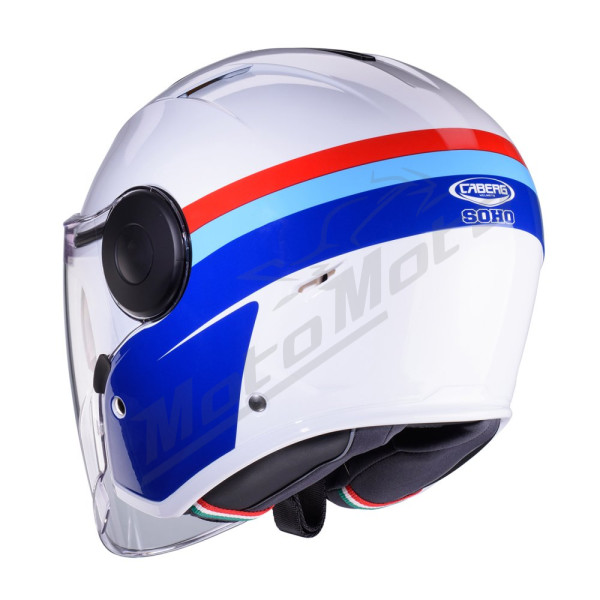 Open Jet Helmet Caberg Soho Zephyr white/blue/red