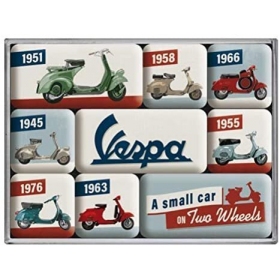 Set of magnets VESPA 2,2x2,2 / 4,5x2,2 9pcs.