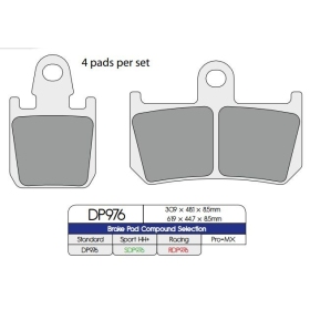 DP BRAKES Standard Sintered Metal Brake Pads Yamaha MT-01 / VMX / YZF-R1 1000-1700cc 07-20