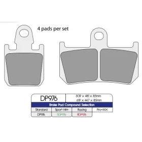 DP BRAKES Standartinės stabdžių trinkelės Yamaha MT-01 / VMX / YZF-R1 1000-1700cc 07-20