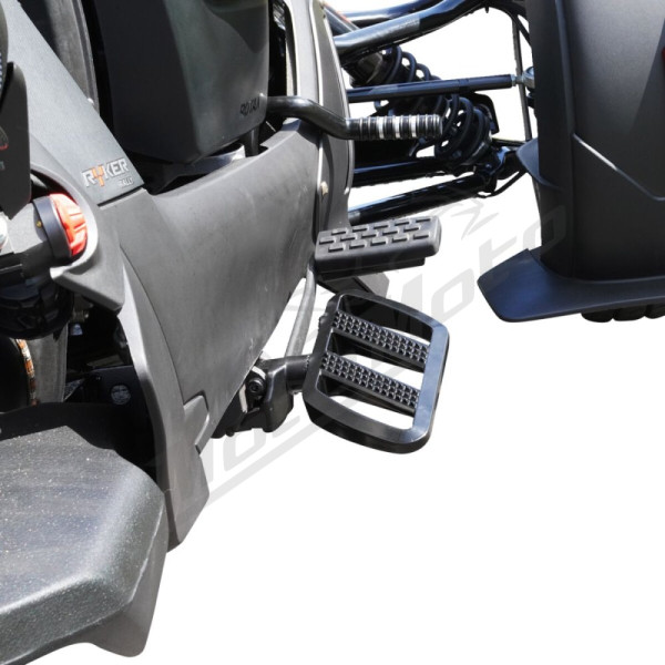 SHOW CHROME Combat Driver's Floorboards Black Can Am Ryker 600-900 19-24