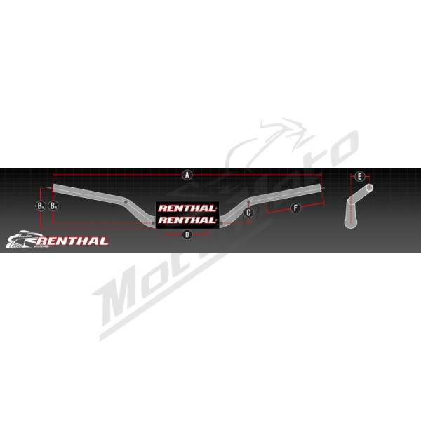 Renthal Handlebar + Pad Ø28,6mm