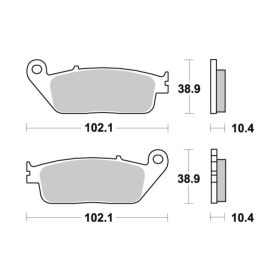 Sbs stabdžių trinkelės 654LS Sintered HONDA / YAMAHA