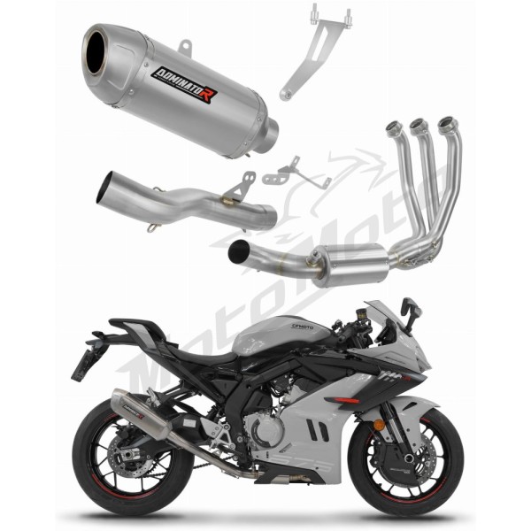 CF MOTO 675 SR-R 2024-2025 Dominator Full Exhaust System Collector Silencer S6 + dB killer