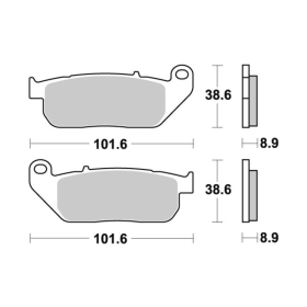 Sbs stabdžių trinkelės 807HS Sintered HARLEY-DAVIDSON