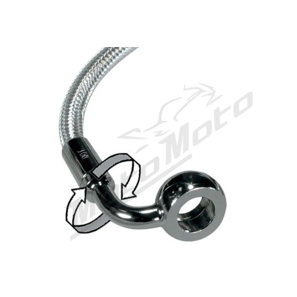 MAGNUM SHIELDING Priekinė stabdžių žarnelė chromuota Harley Davidson FLSTF / FXDB / FXST / FXSTI / FXSTSI 1340/1690 99-16 114cm 