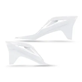 UFO White Radiator Covers for Gas Gas EC / ECF / EX / EXF / MC / MCF 125-450cc 