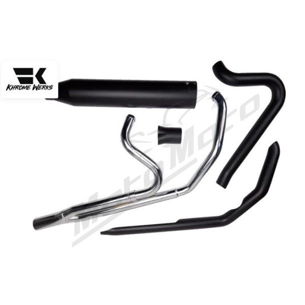 KHROME WERKS 2-into-1 Outlaw-SR Išmetimo Sistema Harley Davidson FLH / FLHFB / FLHR / FLHRC / FLHRXS / FLHTK / FLHT / FLHTKL / FLHX / FLHXS / FLI 1750-1977 17-26
