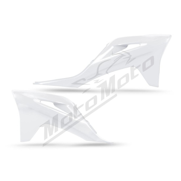 UFO White Radiator Covers for Gas Gas EC / ECF / EX / EXF / MC / MCF 125-450cc 