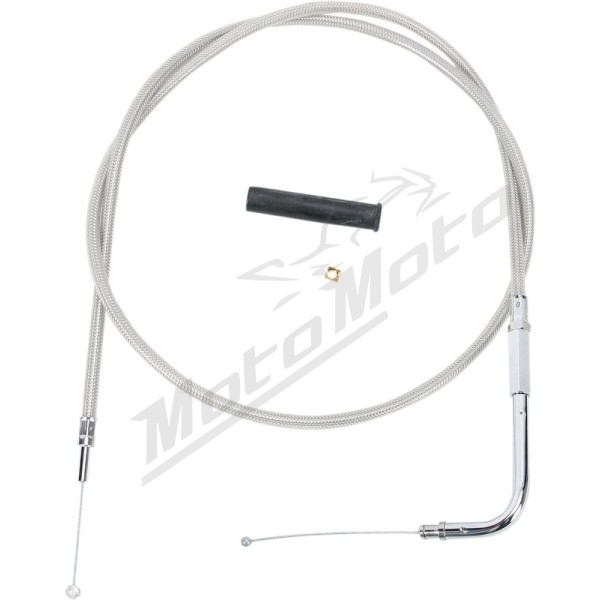 DRAG SPECIALTIES Stainless Braided Throttle Cable Harley Davidson FLD / FLHR / FLHRC / FLHRCI / FLHRI / FLHRS 1340-1800cc 96-17