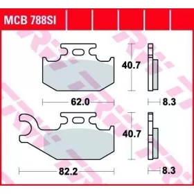 BRAKE PADS TRW MCB788SI OFFROAD