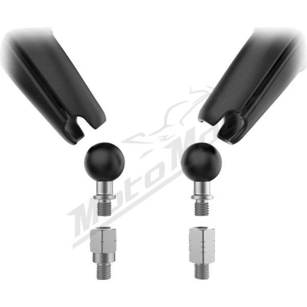 RAM MOUNTS Tough-Mirror™ Kit with M10-1.25 Bases/Reverse Adapter - Long Arm