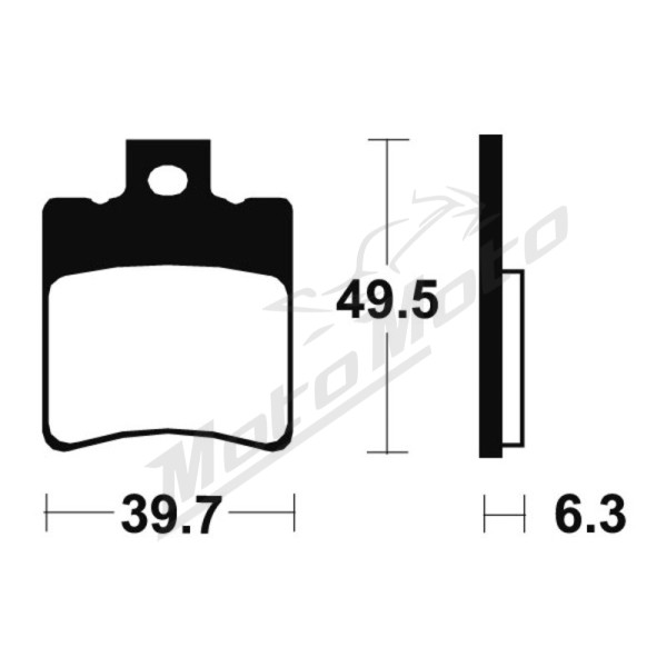 TECNIUM Scooter Organic Brake pads Peugeot / Lmbretta / Piaggio / Yamaha / MBK / Aprilia / Vespa 50/1400 91-24