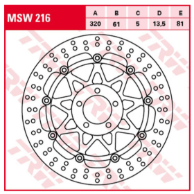 TRW Front Brake Disc Kawasaki / Suzuki 700-1600cc 91-05