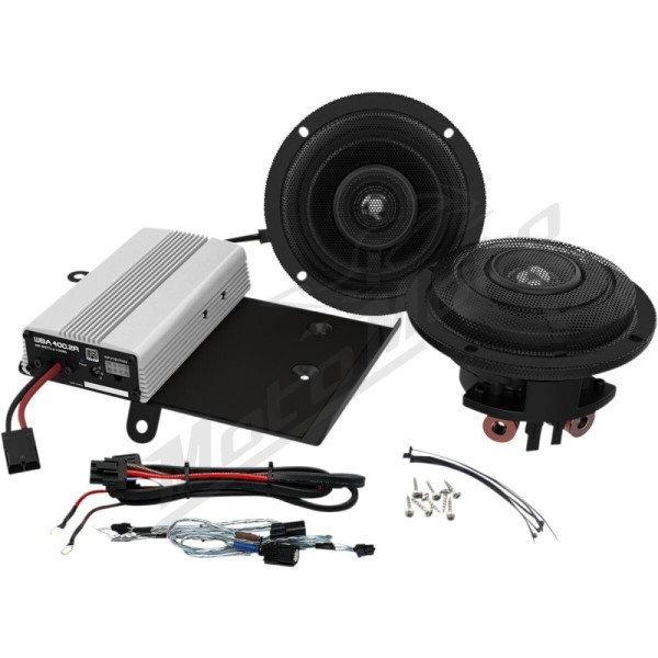 WILD BOAR AUDIO 400 W stiprintuvo ir garsiakalbių rinkinys Harley Davidson FLHT / FLHTCU / FLHTCUL 1690-1923cc 14-24
