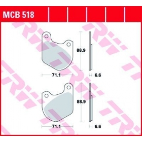 STABDŽIŲ TRINKELĖS TRW MCB518 STANDARD