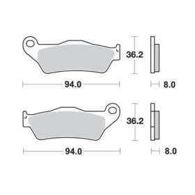 BRAKE PADS FERODO FDB2018EF / MCB648 STANDARD ECO FRICTION