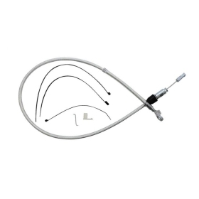 MAGNUM SHIELDING Chrome Quick Connect Upper Clutch Cable Harley Davidson FLDE / FLFB / FLHC / FLTRX / FXFBS 1750/1977 18-24 96.5cm 