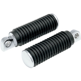 DRAG SPECIALTIES Universal Chrome Foot Pegs with Rubber Sleeves