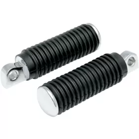 DRAG SPECIALTIES Universal Chrome Foot Pegs with Rubber Sleeves