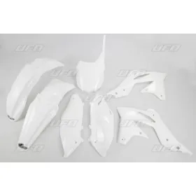 Ufo plastikų komplektas KAWASAKI KXF 250 13-16 Balta