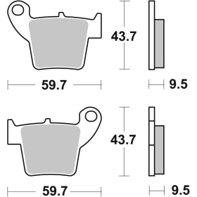 SBS 777CS Carbon Brake pad Fantic / HM Moto / Honda / TM Racing 85-450cc 02->