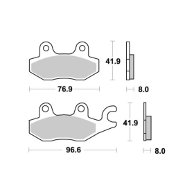 Sbs stabdžių trinkelės 638SI Sintered Offroad  ARCTIC CAT / CAN-AM / KAWASAKI / SUZUKI / YAMAHA