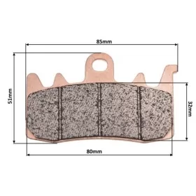 FRONT BRAKE PADS SET MaxTuned Benelli / QJMotor SRK / SRT / SVT 550-900cc 2021-2026