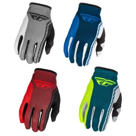 FLY RACING Lite Gloves - Grey/Lime/Teal