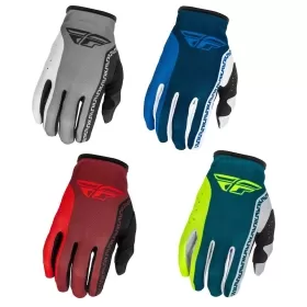 FLY RACING Lite Gloves - Grey/Lime/Teal