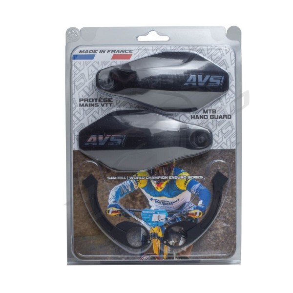 AVS RACING Handguards Kit with Aluminium supports Black