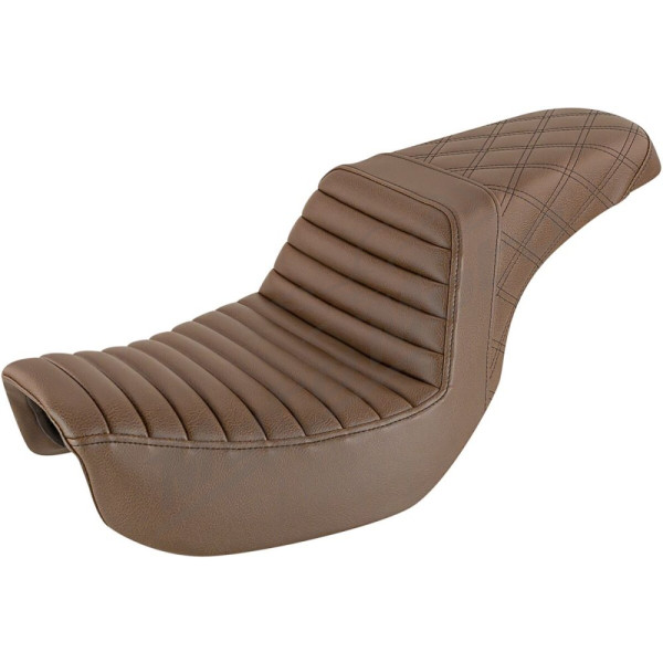 SADDLEMEN Step-Up Sėdynė ruda Harley Davidson FLD / FXDB / FXDF / FXDL / FXDWG 1450-1690 06-17