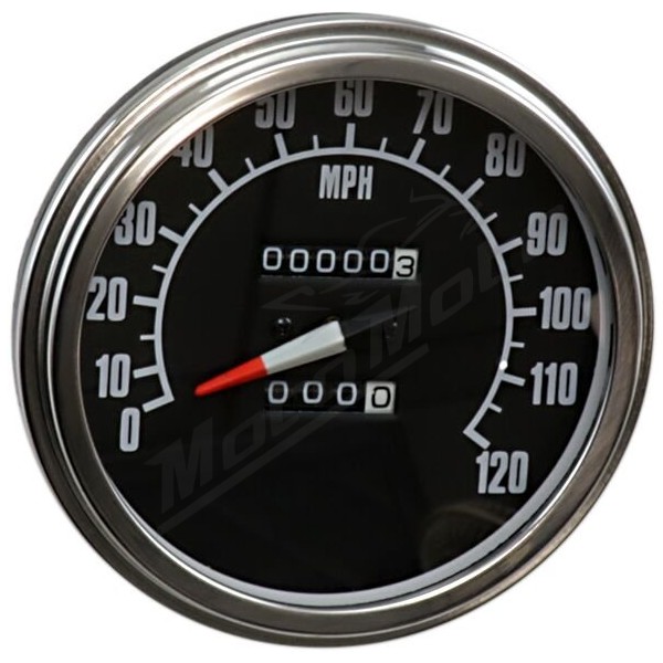 DRAG SPECIALTIES 5" FL-Style 2240:60 Speedometer with Reed Switch Harley Davidson FLSTC / FLSTF / FLSTN / FXSTC / FXSTS / FXSTSB 1340cc 91-95