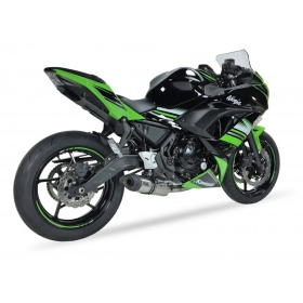 IXIL Hexoval Xtrem Full Exhaust System Stainless Steel / Stainless Steel Black - Kawasaki Z 650 Ninja 2017-2019 OK7053VSE