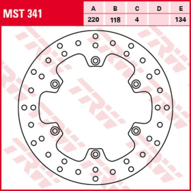 TRW Rear Brake Disc Kawasaki / Suzuki 125-400cc 89-12
