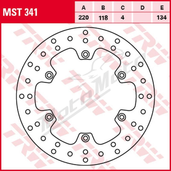 TRW Galinis Stabdžių Diskas Kawasaki / Suzuki 125-400cc 89-12