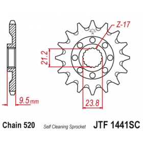 Front sprocket JTF1441.SC