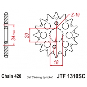 Front sprocket JTF1310.SC