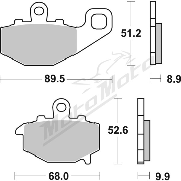 SBS HF Street 687HF Ceramic Organic Brake Pads Kawasaki ER-6F/N / EX / GPZ / KLE / Ninja / Z / ZR / ZX-R / ZZR 400-1100cc 93-24