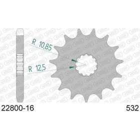 AFAM Steel Standard Front Sprocket 22800 - 532 15-16 teeth SUZUKI GSX-R / GSX / RF 900-1100cc 86-98