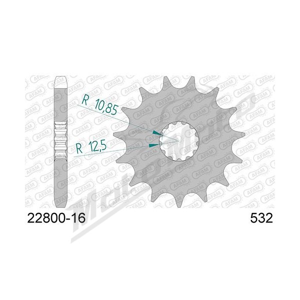 AFAM Steel Standard Front Sprocket 22800 - 532 15-16 teeth SUZUKI GSX-R / GSX / RF 900-1100cc 86-98