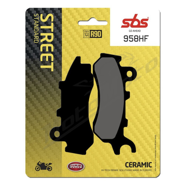 SBS HF Street 958HF Ceramic Organic Brake Pads Honda CB 125F 17-21